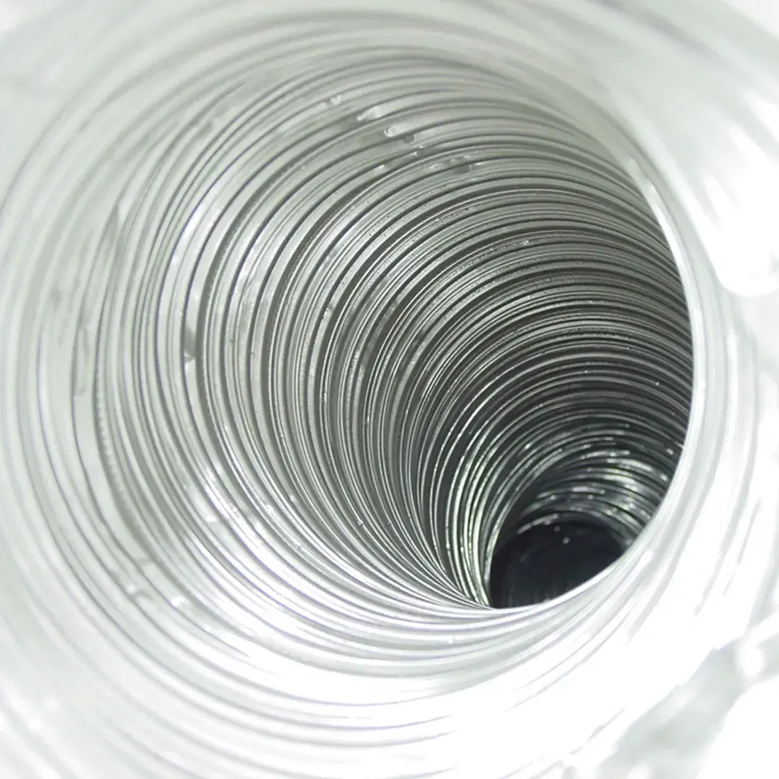 Clean smooth interior of a dryer duct after cleaning